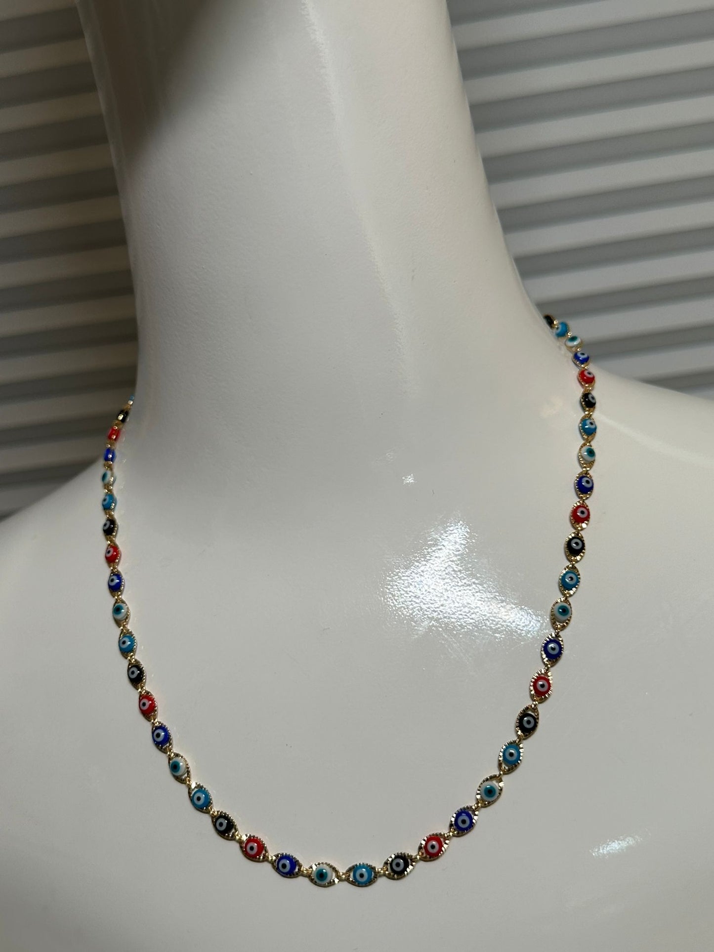 Multi Color Evil Eye Necklace, Mal de Ojo Necklace